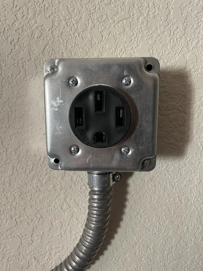 NEMA 14-50 outlet installed for Electrical Panel Upgrade in Wausau